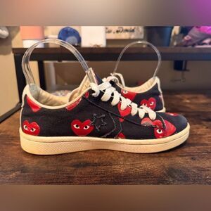 Converse x Play Comme Des Garcons CDG Pro Low Hearts size 6.5 w/5m